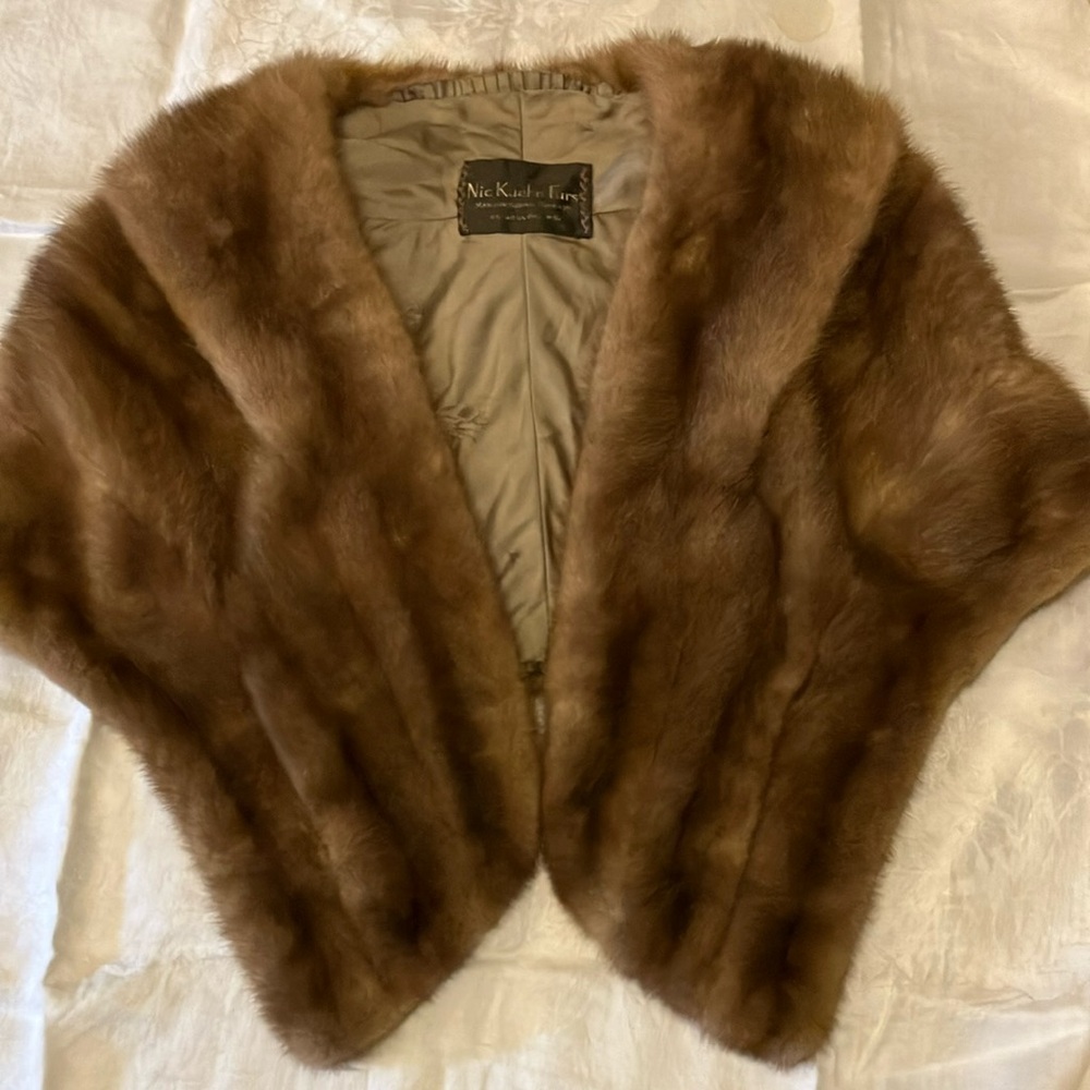 Vintage Nic Kuehn Furs mink stole/wrap